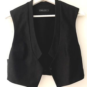 Black Cropped Vest